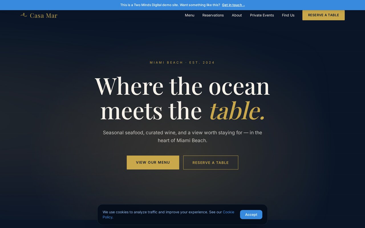Casa Mar demo website preview