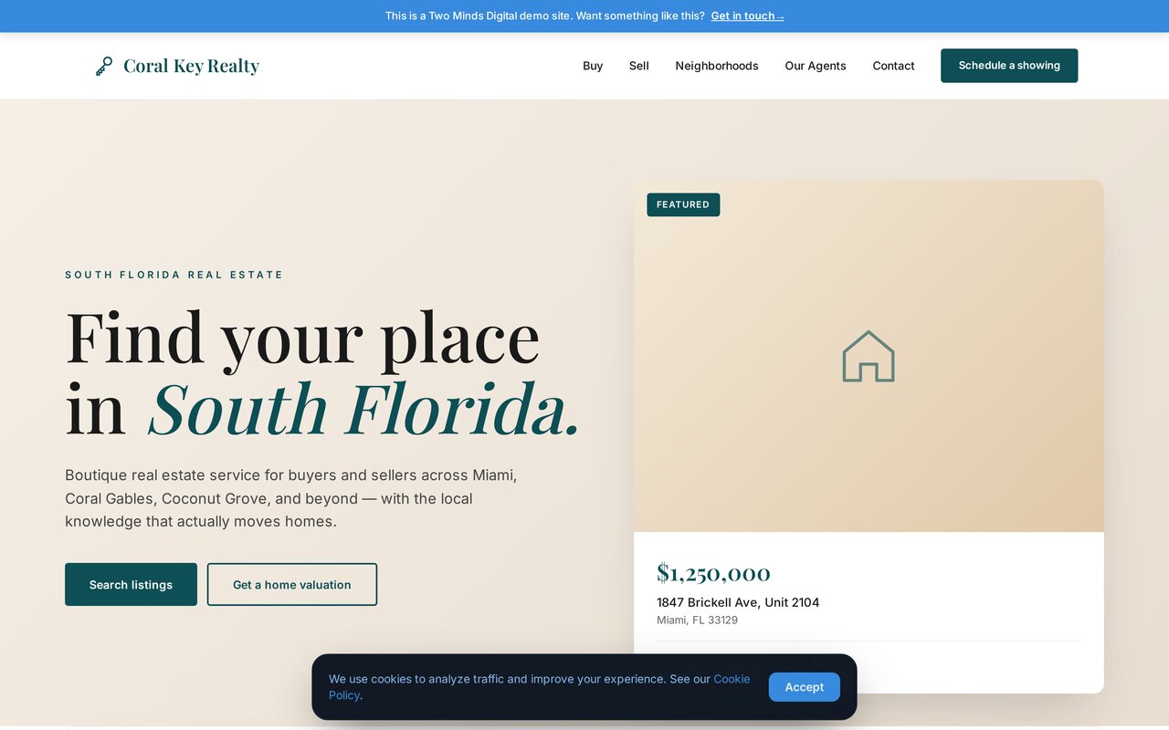 Coral Key Realty demo website preview